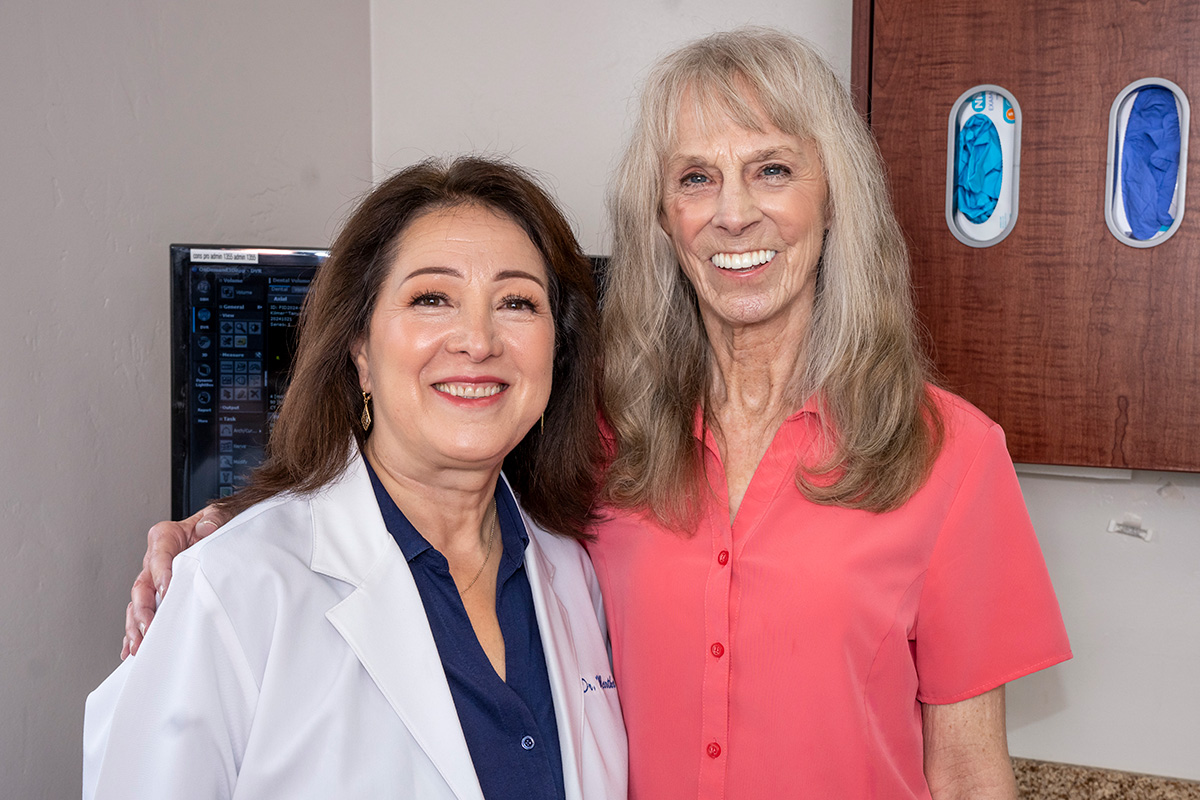 Dr. Sanger and a patient smiling after a procedure